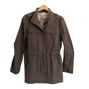 LA VIE By Rebecca Taylor Women's Military Field Jacket‎ Removable Faux Fur Lined